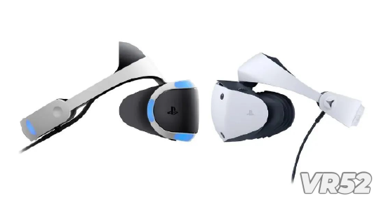 索尼PSVR系列两代机型（左为PSVR，右为PSVR2）。图源：网络