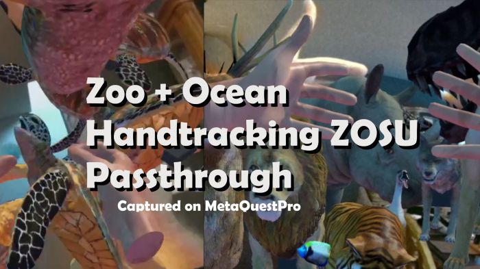 动物园+海洋手部追踪ZOSU通行证 Zoo + Ocean Handtracking ZOSU Passthrough