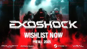 合作VR射击游戏《Exoshock》确认2025年秋季发售，将登陆Quest与PC VR