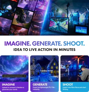 World Labs × HTC 推出 AI 世界构建器 Marble：零门槛生成虚拟制片场景